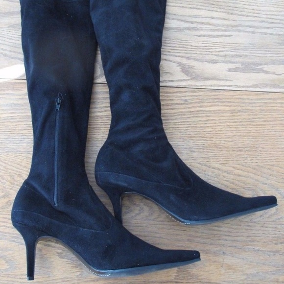 ANTONIO MELANI KNEE HIGH SIDE 1/2 ZIP HEEL BOOT - Picture 4 of 8